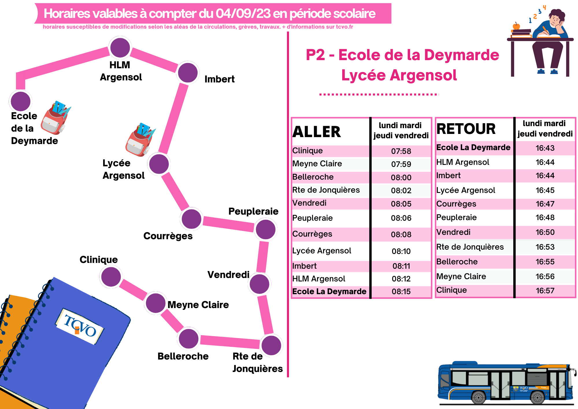 Lignes scolaires - TCVO